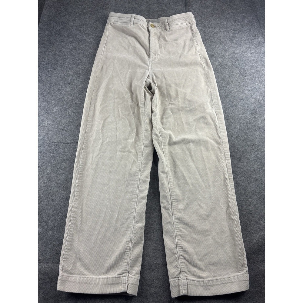 Everlane Womens 6 Corduroy Wide Leg Pants High Rise Taupe Minimalist Staple Boho